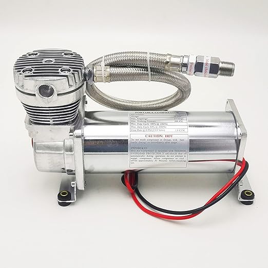 12V Heavy Duty Air Compressor | 100% Duty Cycle for Truck Air Suspension | Off-Road & Towing | PX06