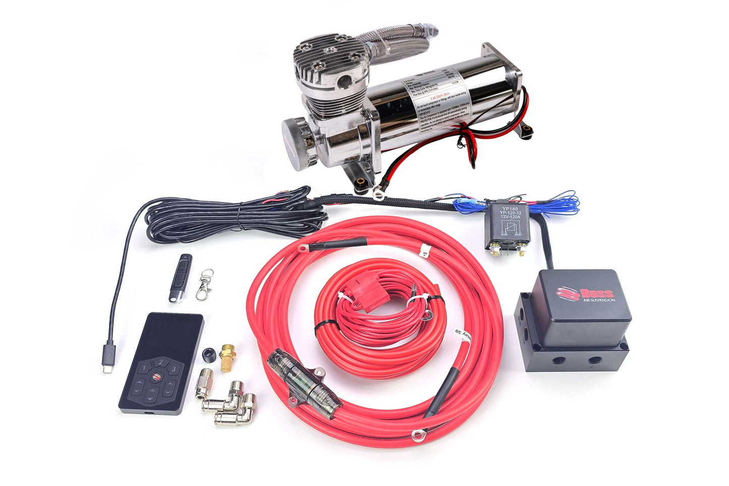 Auto Pressure Control Air Suspension Kit | Rear Airbag Controller with PX06 Compressor | Heavy Duty for Trucks & Towing