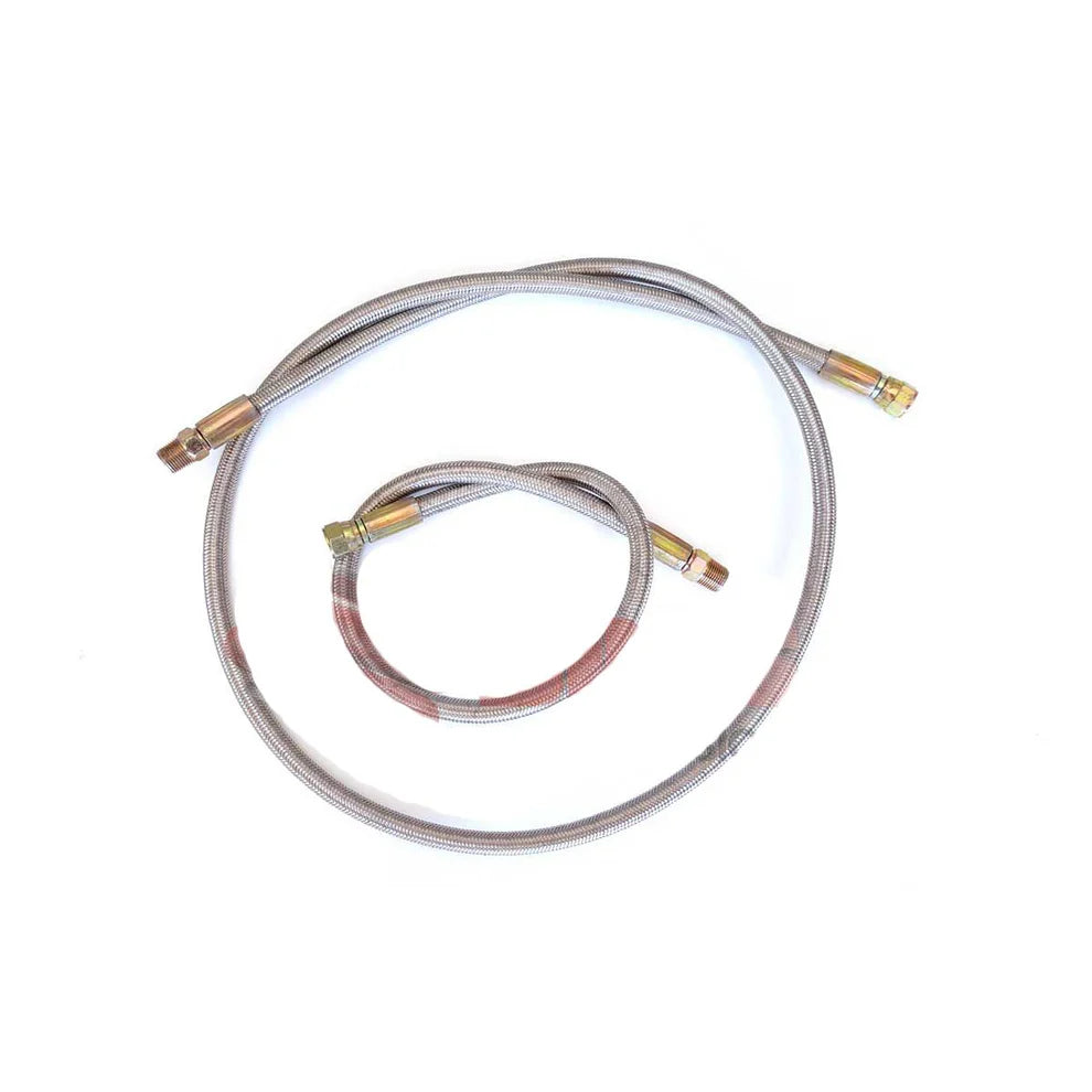 Stainless Steel Braided Hose 700mm with Flare Fittings | Heavy Duty Air Suspension Line | High Pressure & Durable
